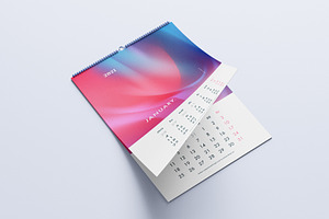 5 Calendar Mockup PSD File