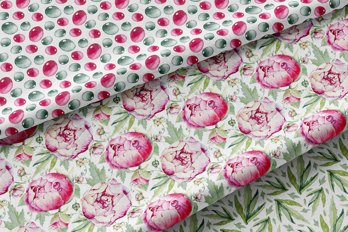 Peonies, floral digital paper, a Pattern Graphic by Artmanata (Photo 5 of 10)