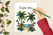 Aesthetic Sunset & Palm Tree Clipart, a Seasonal Illustration by Creative Art (Thumbnail 7 of 8)
