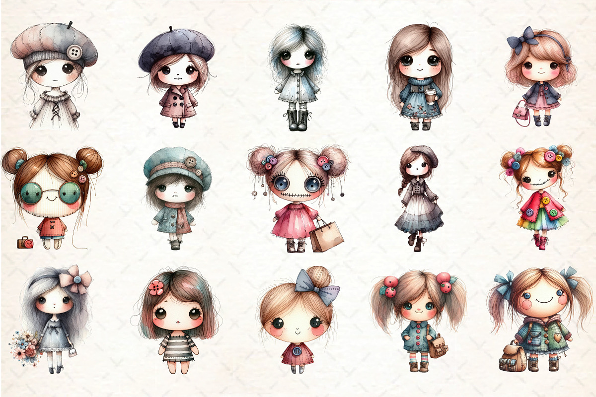 Fashion Girl Clipart Set, an Illustration by DreamCafeArt (Photo 5 of 5)