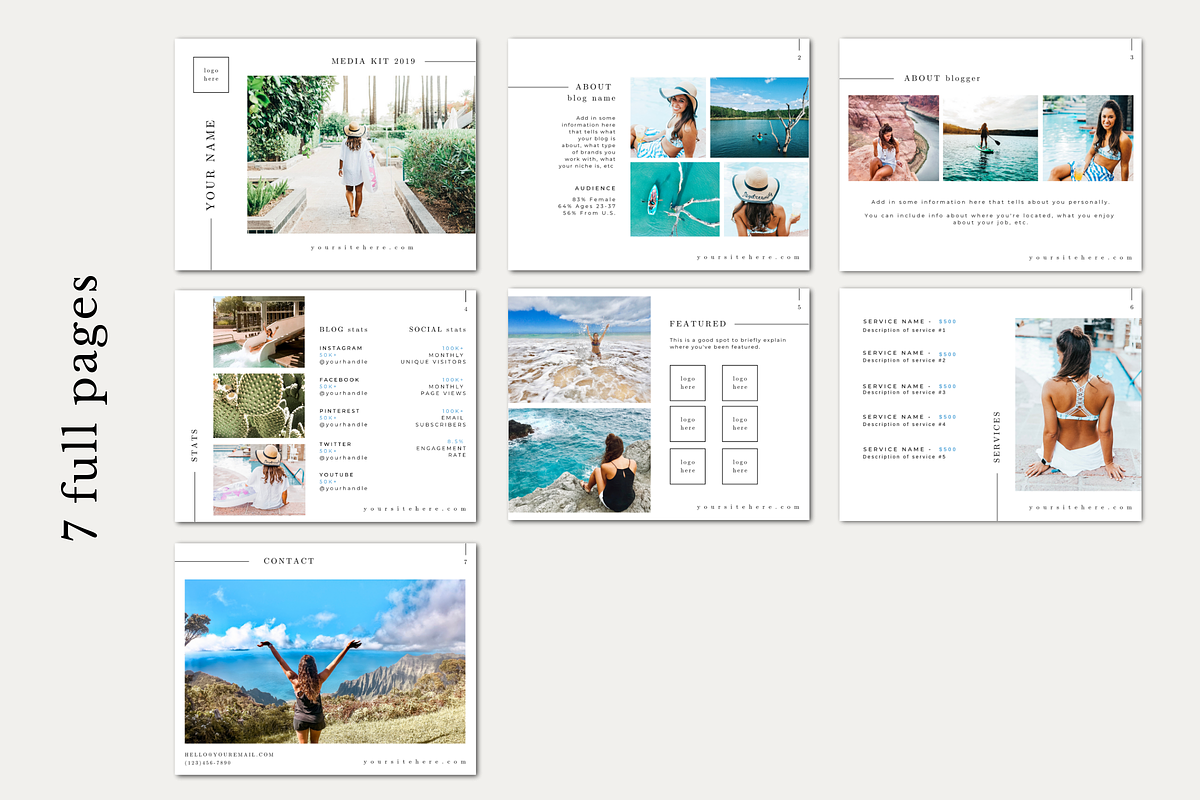 Minimal Media Kit, a Presentation Template by Just Like White Creative (Photo 4 of 4)