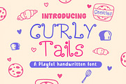 Curly tale|Playful Handwritten Font, a Script Font by Waterystrokes (Thumbnail 1 of 4)