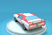 Cartoon Mustang Car Low Poly, a Cars & Vehicle 3D Model by Low Poly Lab (Thumbnail 5 of 7)