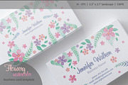Flowery Watercolor Business Card, a Business Card Template by audeemirza (Thumbnail 1 of 3)