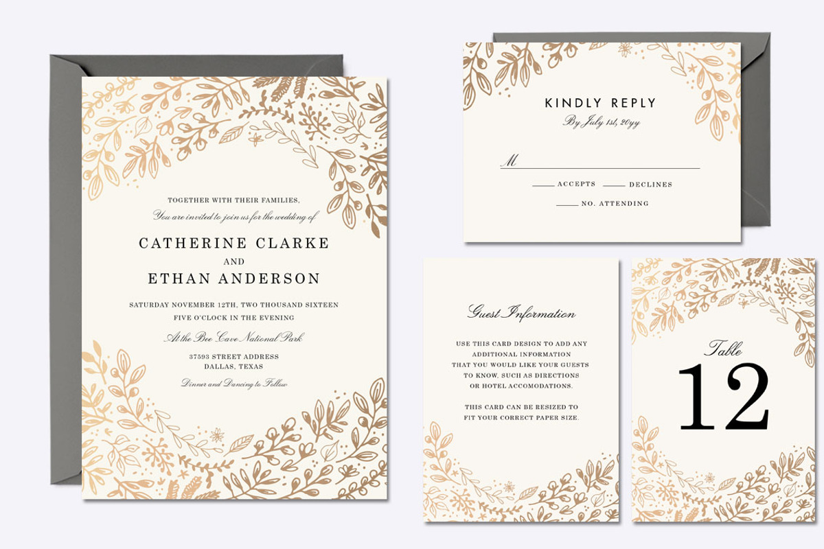 Harvest Flowers Wedding Suite, an Invitation Template by origamiprints (Photo 1 of 3)