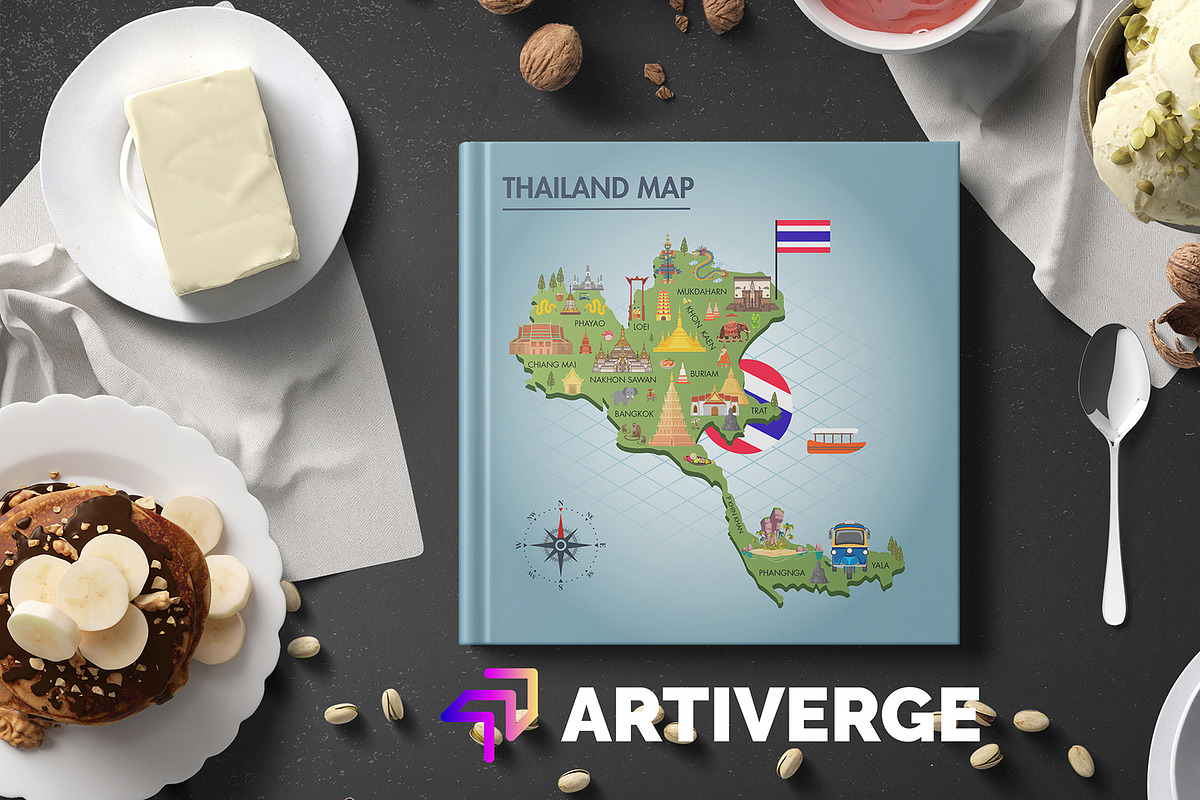 Thailand Map In Creative Design, an Object Graphic by Artiverge (Photo 3 of 6)