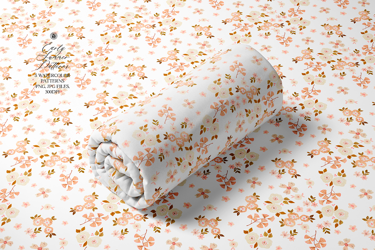 Early Summer Watercolor Patterns, a Pattern Graphic by Webvilla Studio (Photo 6 of 9)
