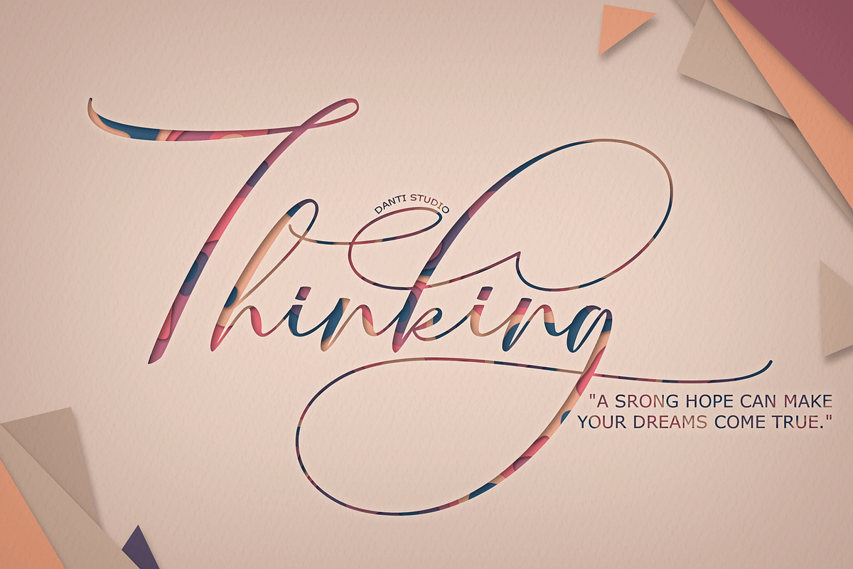 Thougai, a Script Font by danti (Photo 3 of 8)