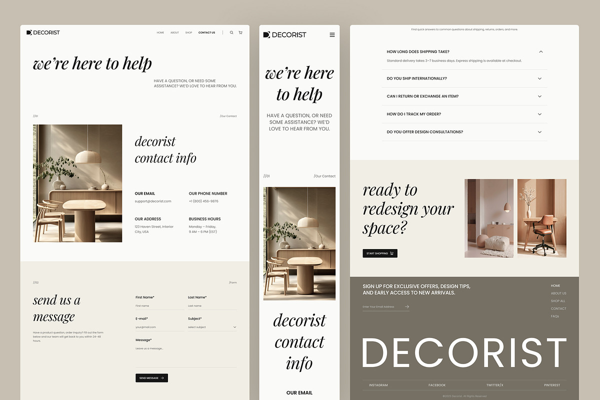 Home Decor Website UI Figma Template, an UI Kit Template by peterdraw (Photo 6 of 7)