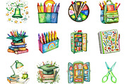 Doodle Back to School Clipart, a Seasonal Illustration by Designking (Thumbnail 2 of 5)