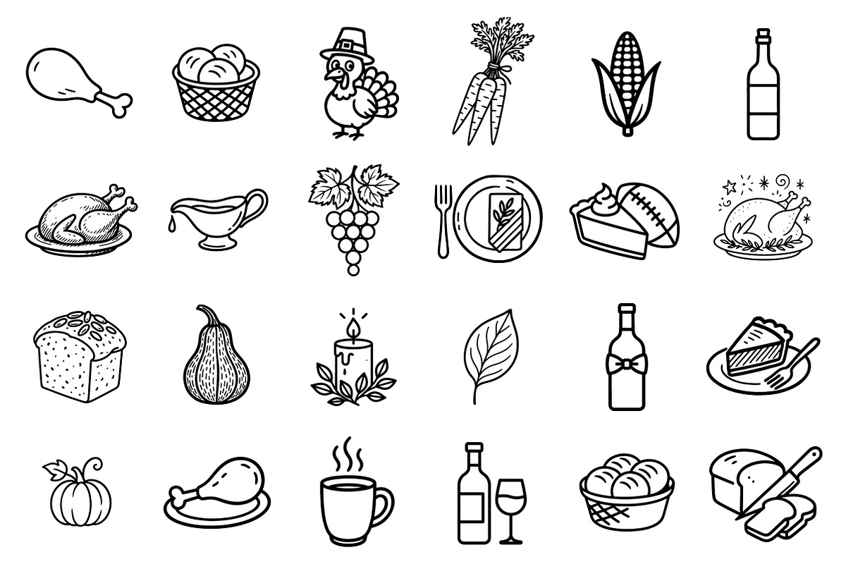 Hand Drawn Thanksgiving Clipart Bund, an Illustration by Daily.Designs (Photo 4 of 4)