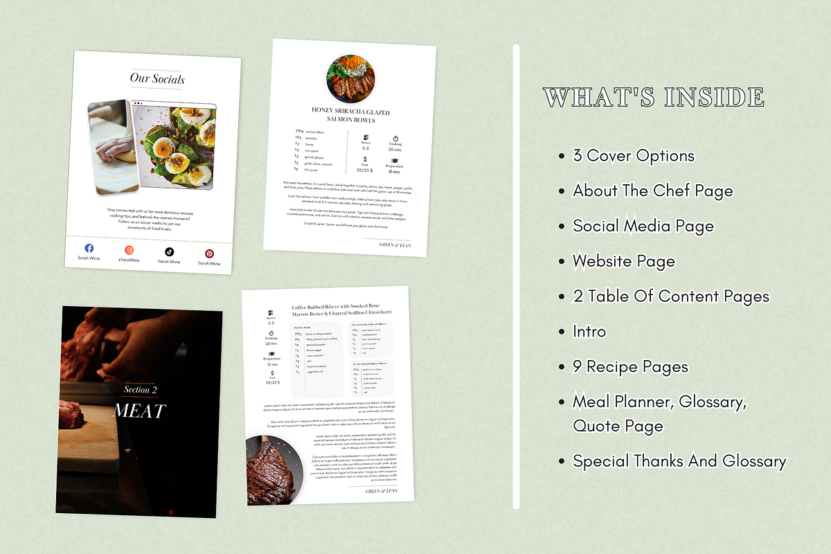 Canva Cookbook Template, a Stationery Template by PittaFinePrint (Photo 2 of 7)