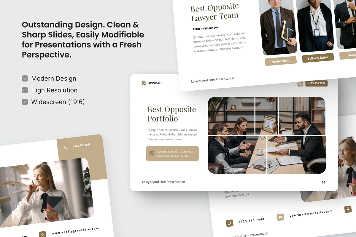 Lawyer & Law Firm Google Slide, a Presentation Template by SquidPixey (Photo 3 of 6)