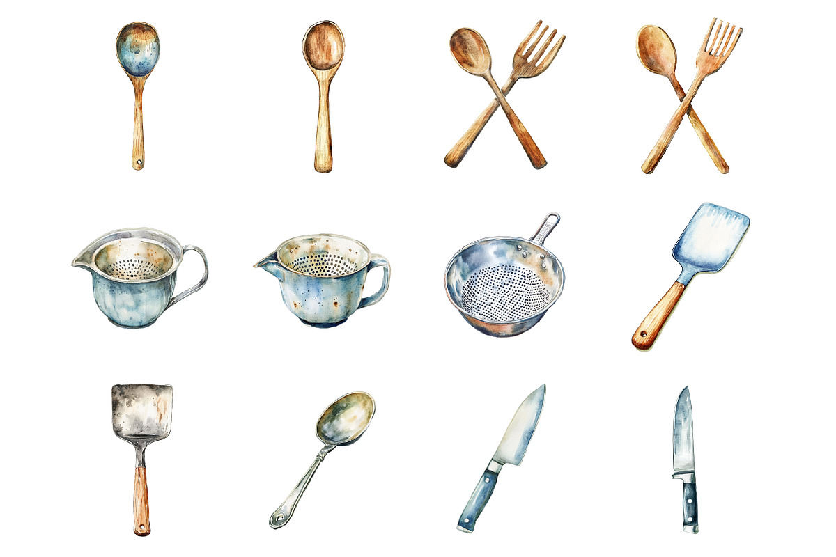 Kitchen Utensils Clipart, an Illustration by Design Market (Photo 3 of 3)