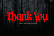 Angkara Calligraphic Gothic Font, a Blackletter Font by Art StoreID (Thumbnail 8 of 9)