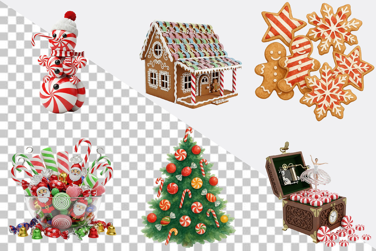 Christmas Candy Canes & Sweets Clipa, an Illustration by SVGArt (Photo 2 of 8)