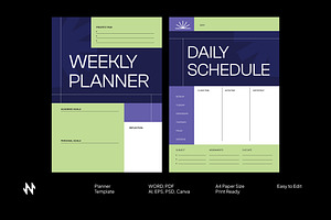 Modern Daily Weekly School Planner