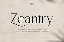 Zeantry a Modern & Elegant Serif