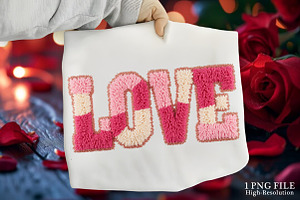 LOVE Yarn Crochet Png, Valentine Png, an Illustration by Canvas Craft