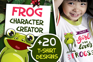 Frog character creator + lettering