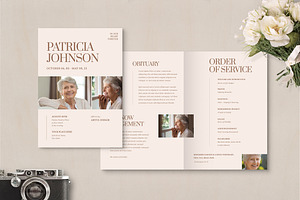 Funeral Program Template, a Brochure Template by VectorVactory