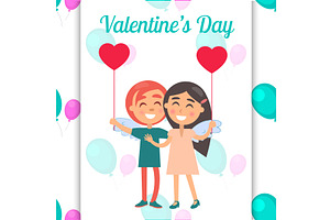 Valentines Day Poster With Happy