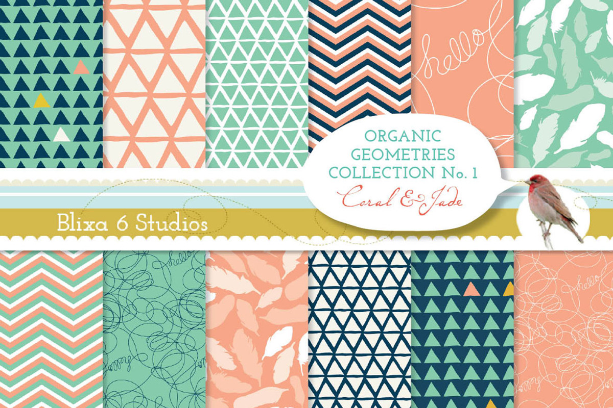 35 Organic Geometry Patterns Bundle preview 2