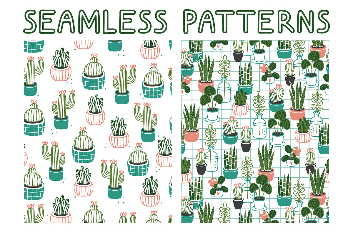 HOMEPLANTS | clip arts collection, a Decorative Illustration by Nastya Tkachova (Photo 7 of 11)