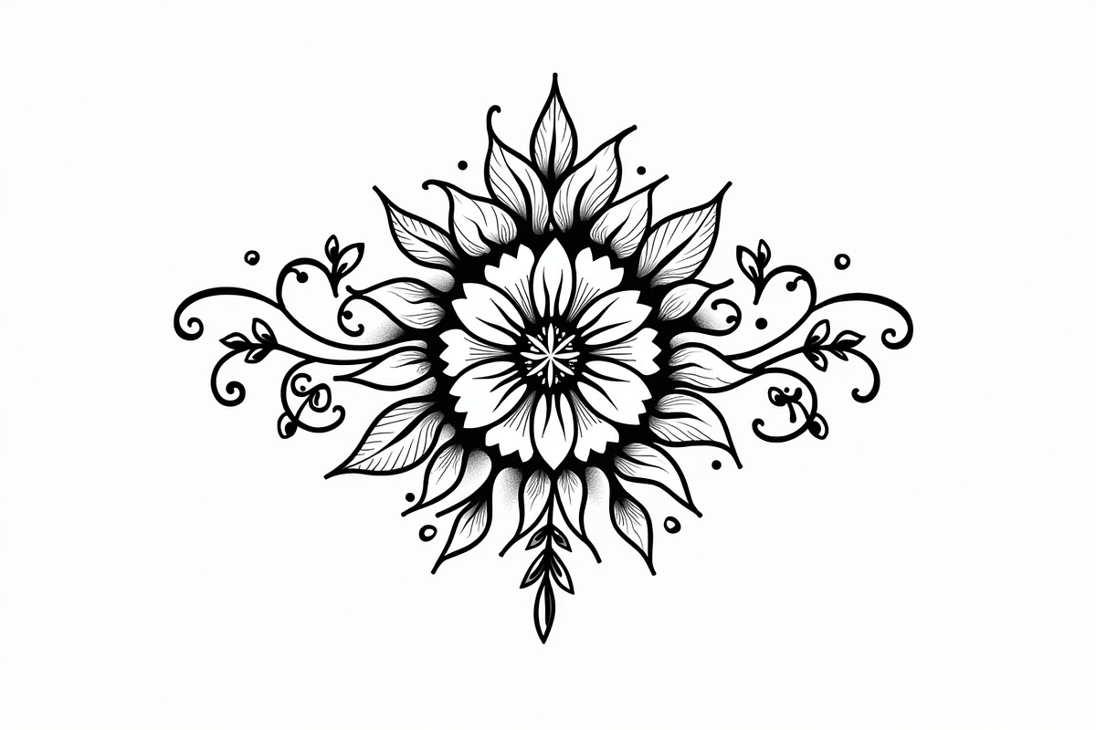 Elegant Floral Mandala Design, an Illustration by balal (Photo 6 of 9)