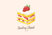Watercolour Sweet Cakes, an Illustration by Nat (Thumbnail 3 of 6)