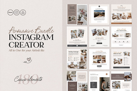 Instagram Templates Airbnb Business, a Social Media Template by Emmartstudio