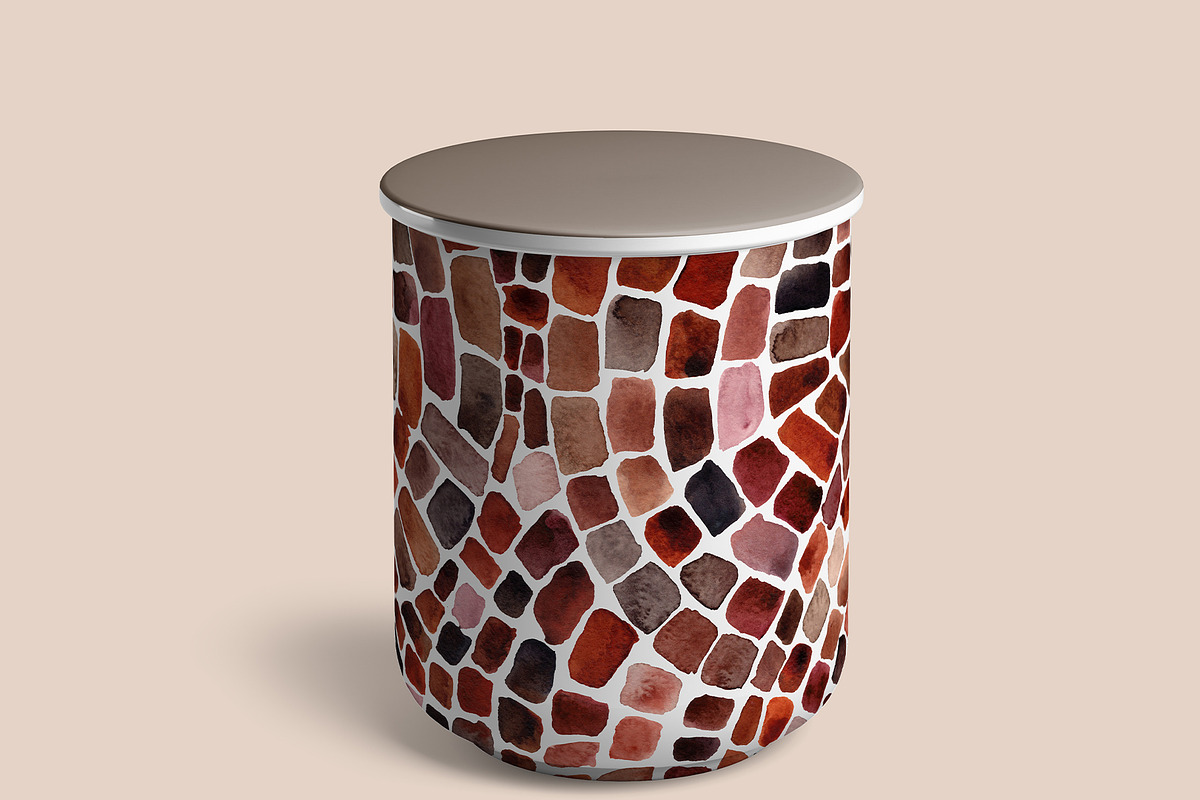 15 Watercolor Mosaic Backgrounds, a Texture Graphic by Sweet Fig (Photo 9 of 10)
