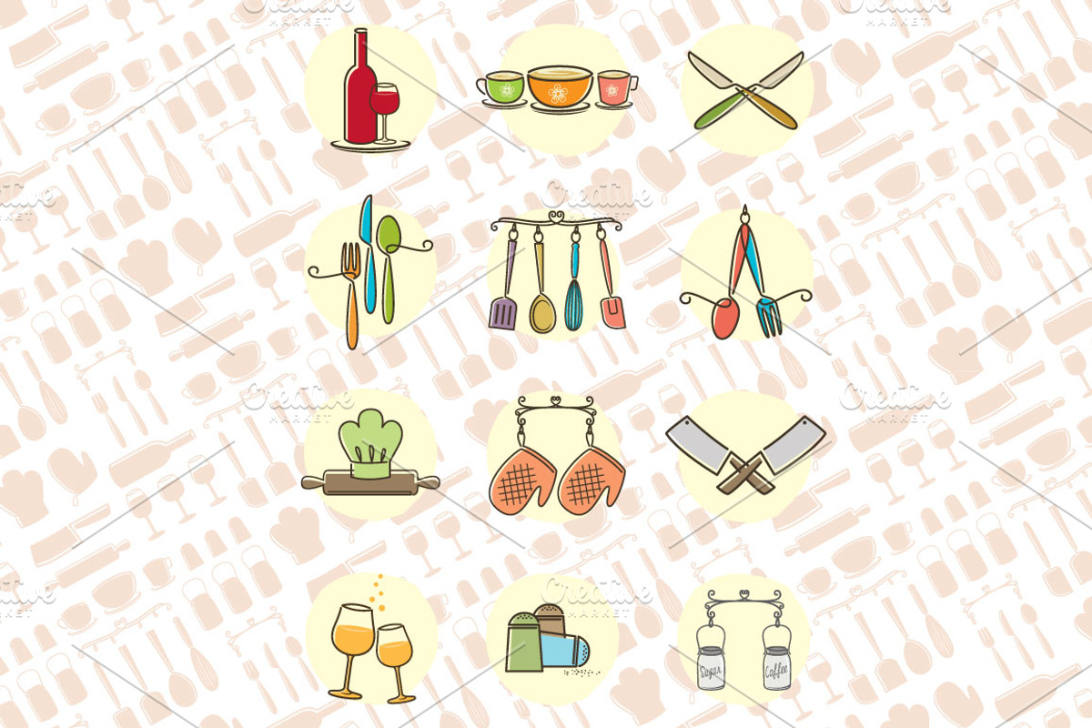 Retro Utensils, a Food Illustration by SasiHouse (Photo 4 of 4)