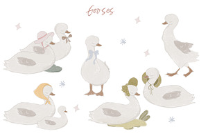 Goose Stories Clipart