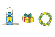 Cute Yellow Christmas Clipart, an Illustration by CreationArt (Thumbnail 5 of 6)