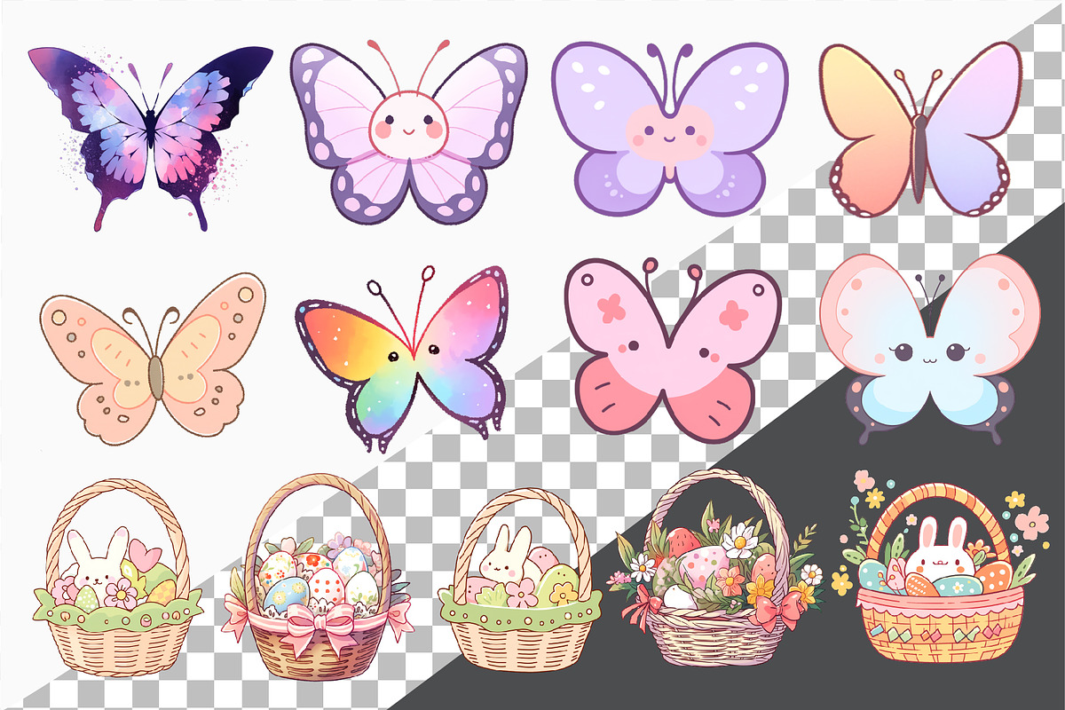 Happy Easter Clip Art. Sticker, PNG, an Object Illustration by KENO Mascots (Photo 3 of 8)
