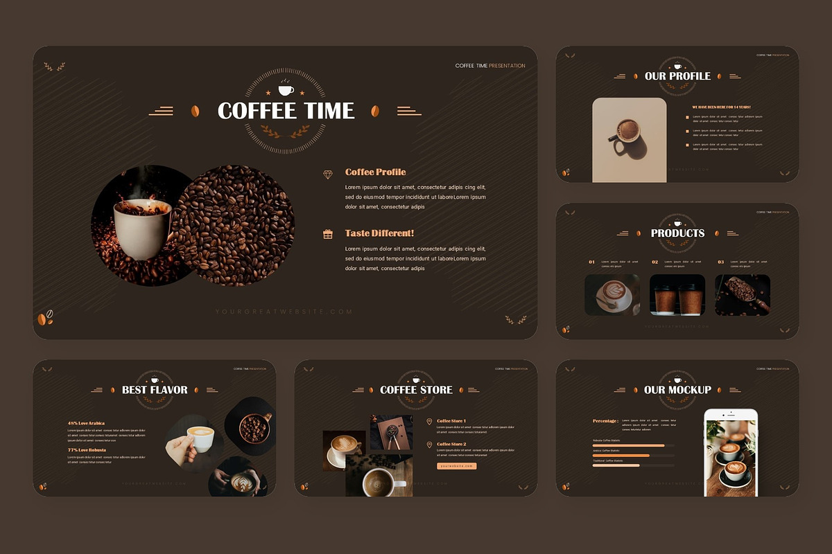 Coffee Taste Powerpoint, a Presentation Template by NecrolitSlide (Photo 2 of 10)