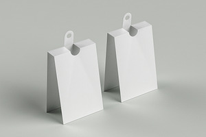 Set Of Folding Hanging Tag Mockups