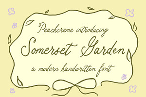 Somerset Garden Font