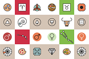 Horoscope Astrology Sign Icons, an Outline Icon by Marmalade Moon (Thumbnail 3 of 7)