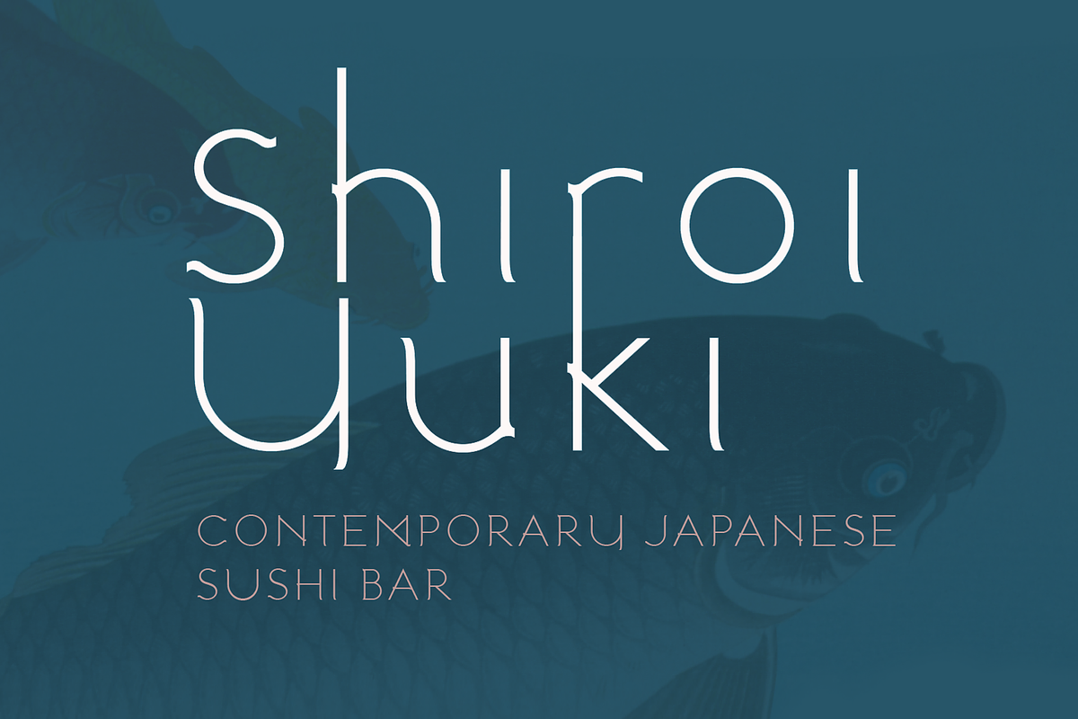 Nishi. Chic, modern sans serif font, a Sans Serif Font by LostandFoundry (Photo 6 of 7)
