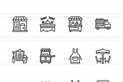 25 Street Food & Food Truck Culture, an Outline Icon by IconBunny (Thumbnail 2 of 2)