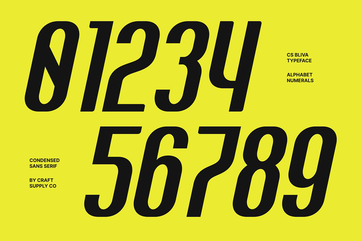 CS Bliva– Condensed Font, a Sans Serif Font by Craft Supply Co. (Photo 6 of 8)