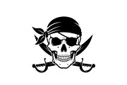 Skull & Crossbones Silhouette Vector, an Illustration by jahid234 (Thumbnail 28 of 51)