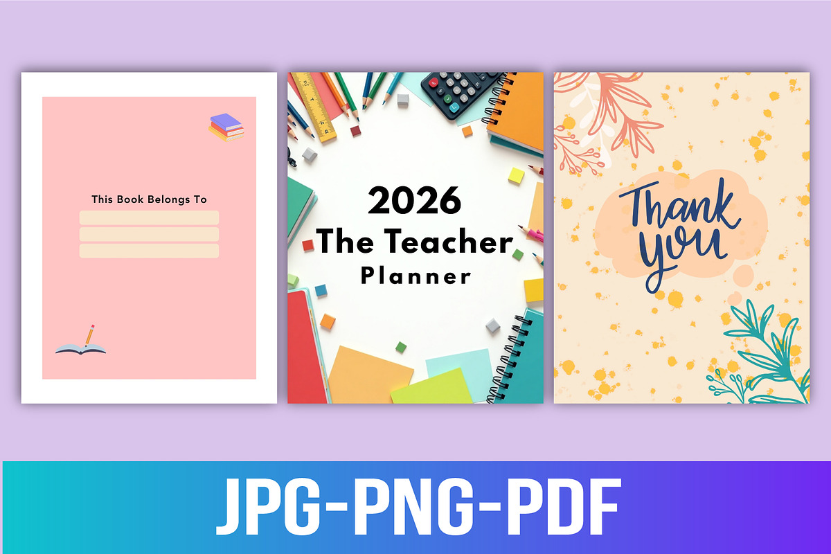 2026 The Teacher Planner, a Stationery Template by Designmela01 (Photo 6 of 6)