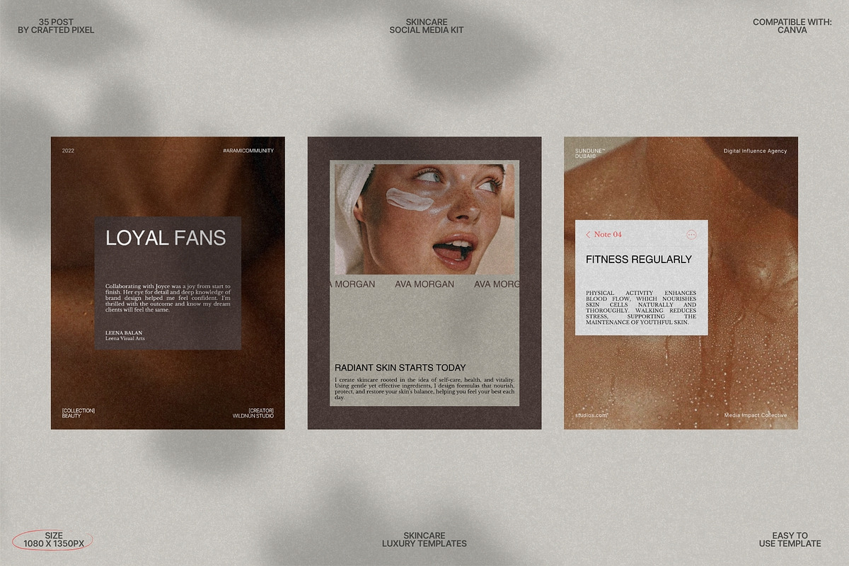 Soft Skincare Canva Post Set preview 7