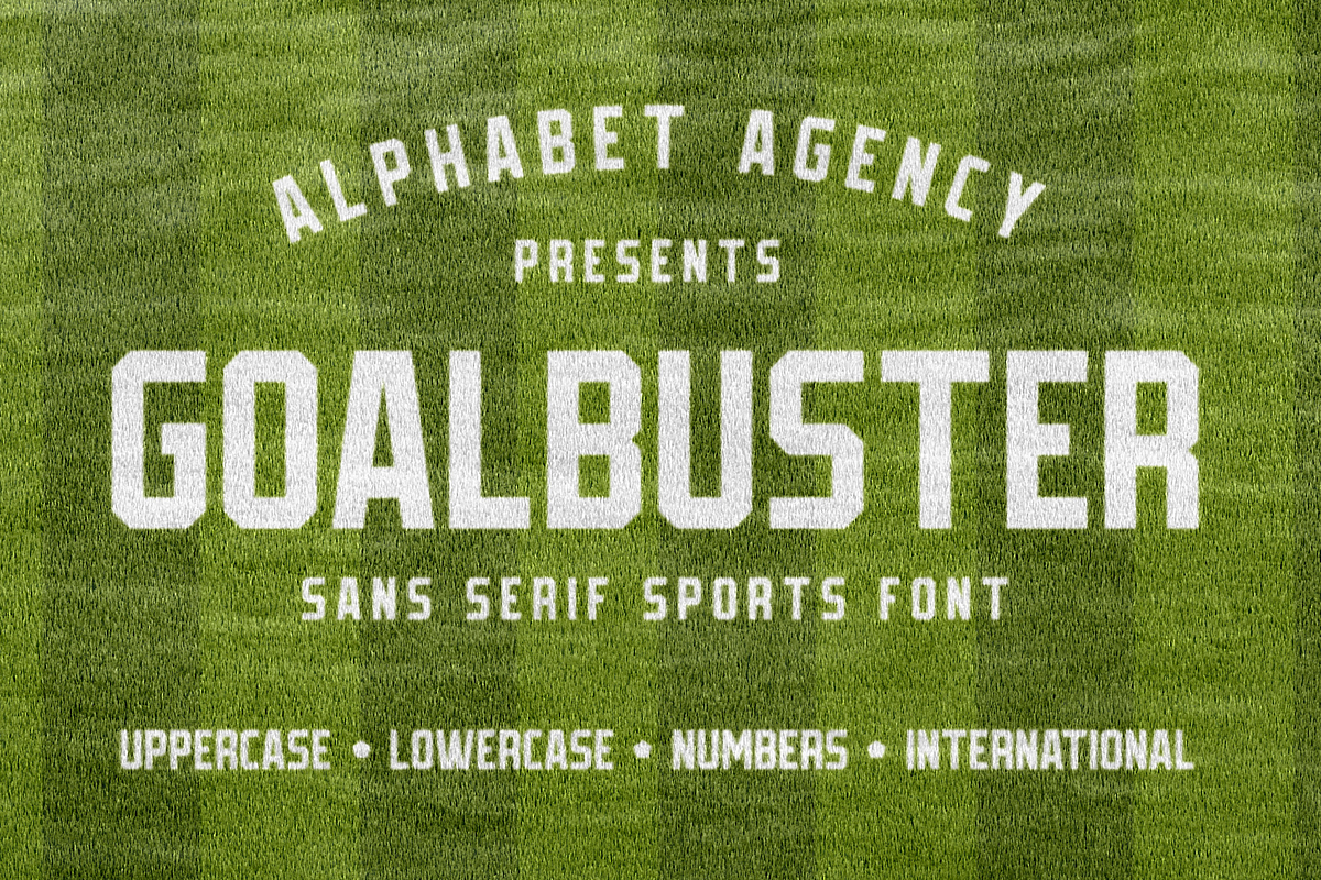 Goalbuster Fonts, a Sans Serif Font by Alphabet Agency (Photo 1 of 10)