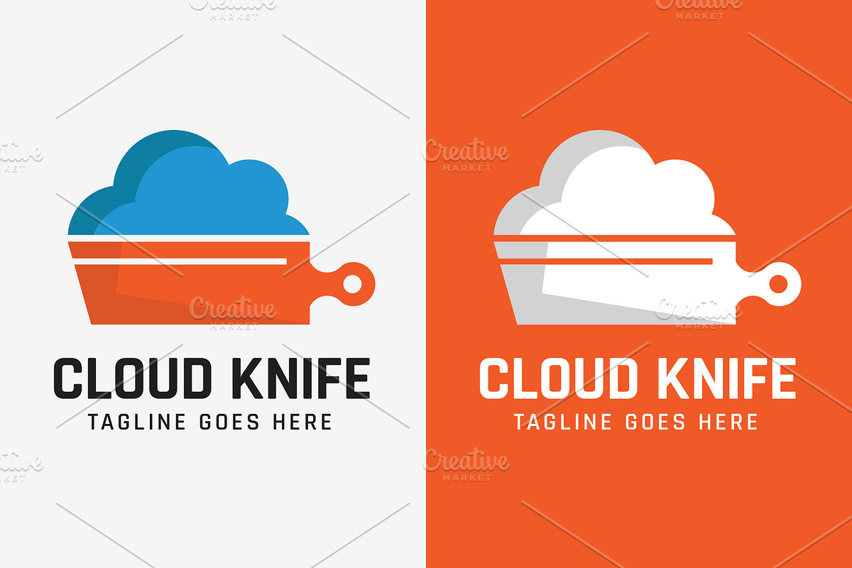 Cloud Knife Logo - Cooking Logo, a Branding & Logo Template by Creattlle (Photo 4 of 4)