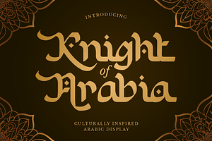 Knight of Arabia - Arabic Font, a Font by themewarrior
