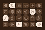 Tribal Art Icon Set, an Outline Icon by Prosymbols (Thumbnail 6 of 7)
